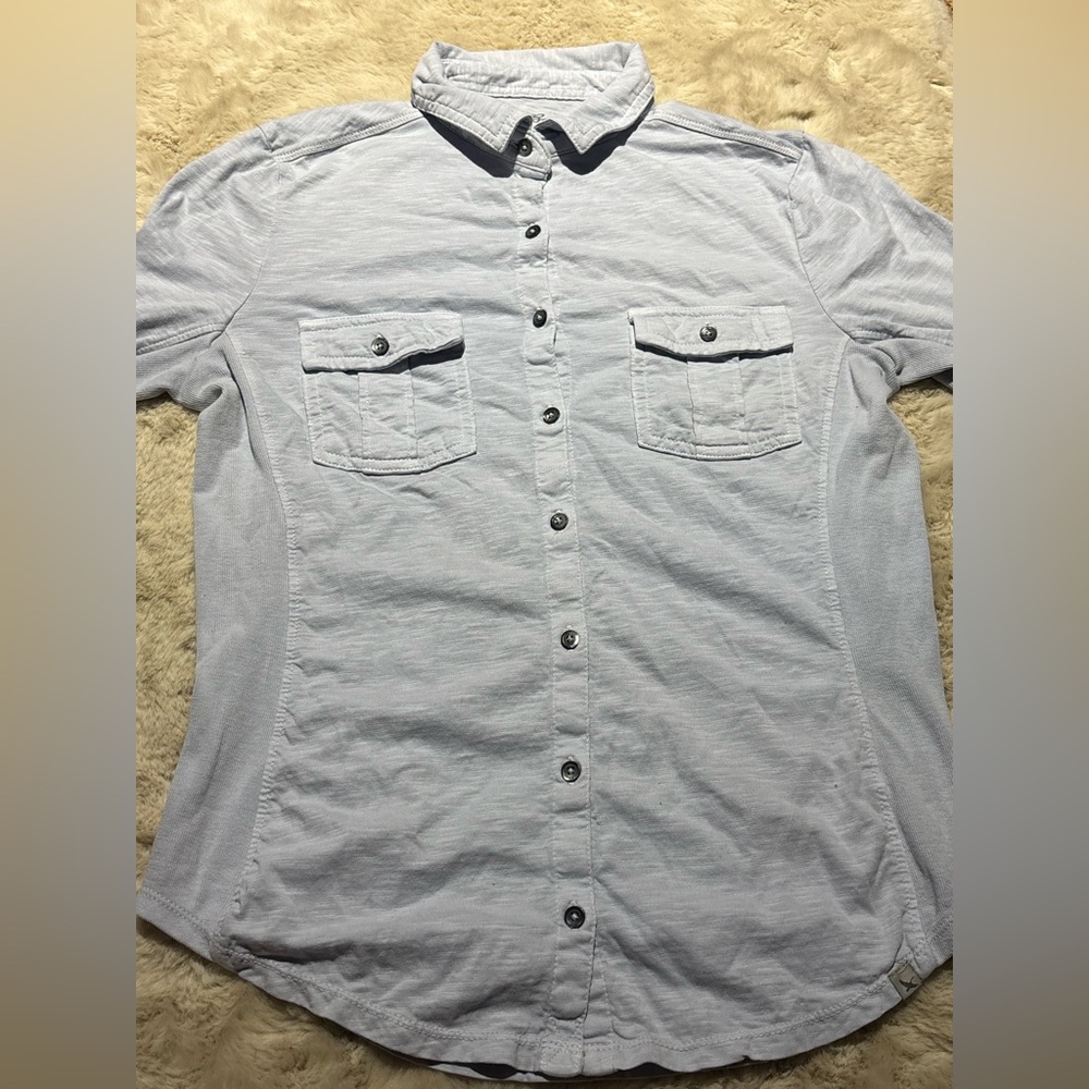 Eddie Bauer Gray Casual Button Down Shirt